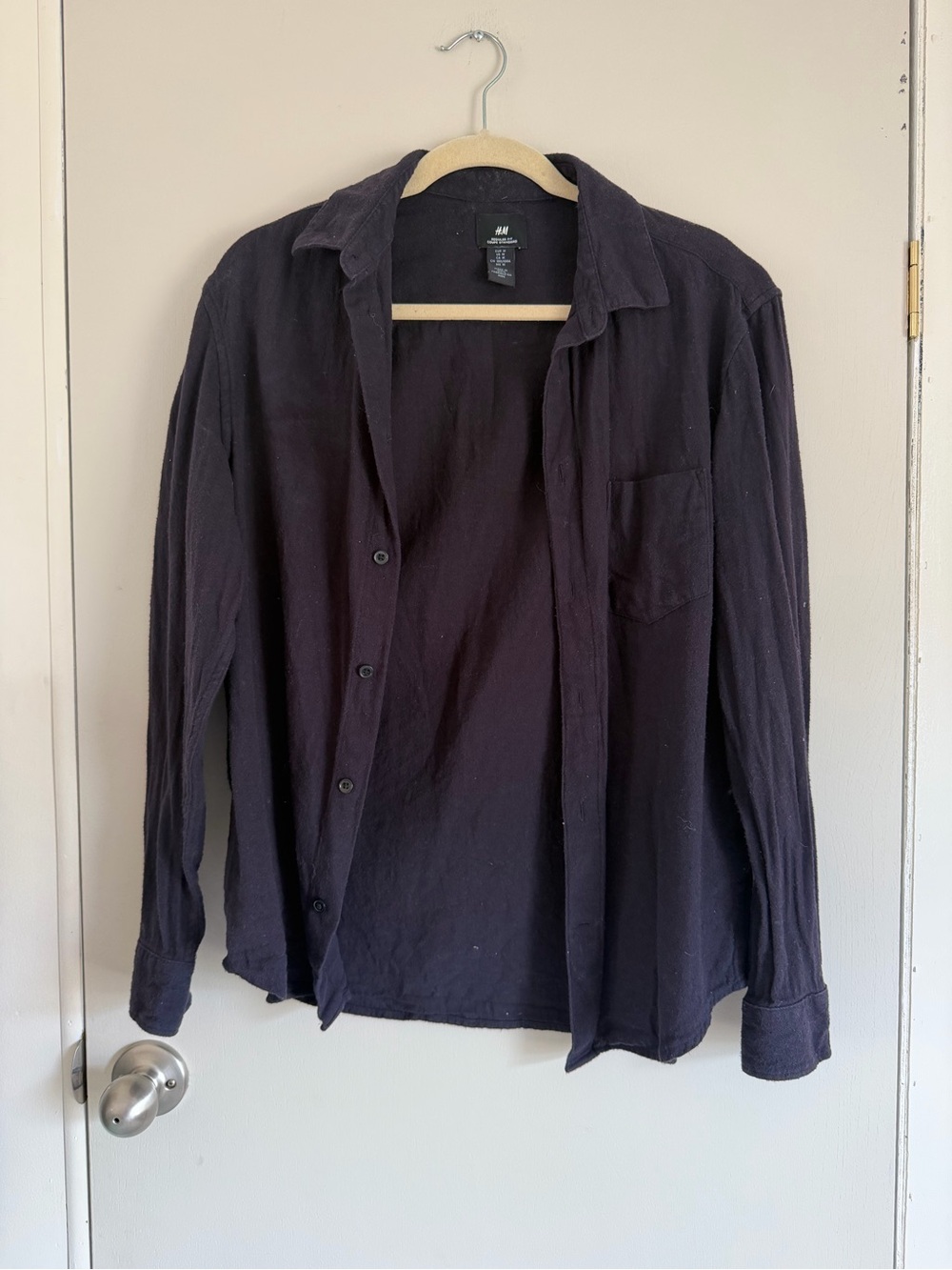 H&M black flannel shirt